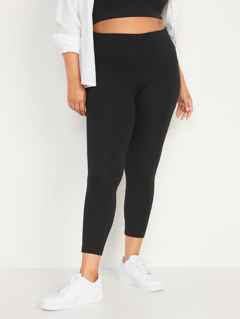 OLD NAVY High-Waisted Fashion Layering 7/8 Legging in Black - 3X